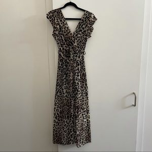 Leopard print maxi dress